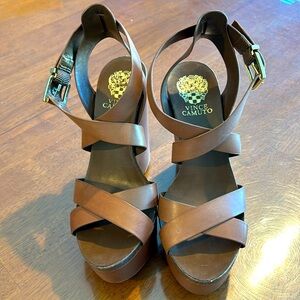 Vince Camuto Brown wedge heels